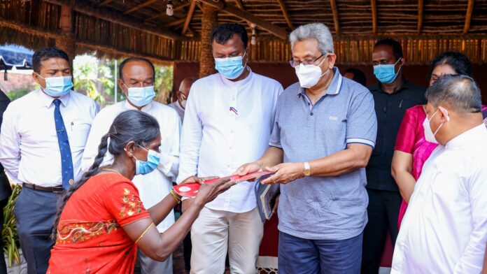 President Gotabaya Rajapaksa goes North for Discussion with the Village program
