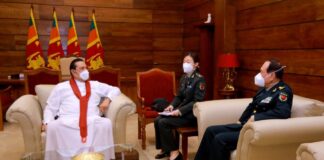 China's Minister of Defence, Wei Fenghe had bilateral discussions with Prime Minister Mahinda Rajapaksa