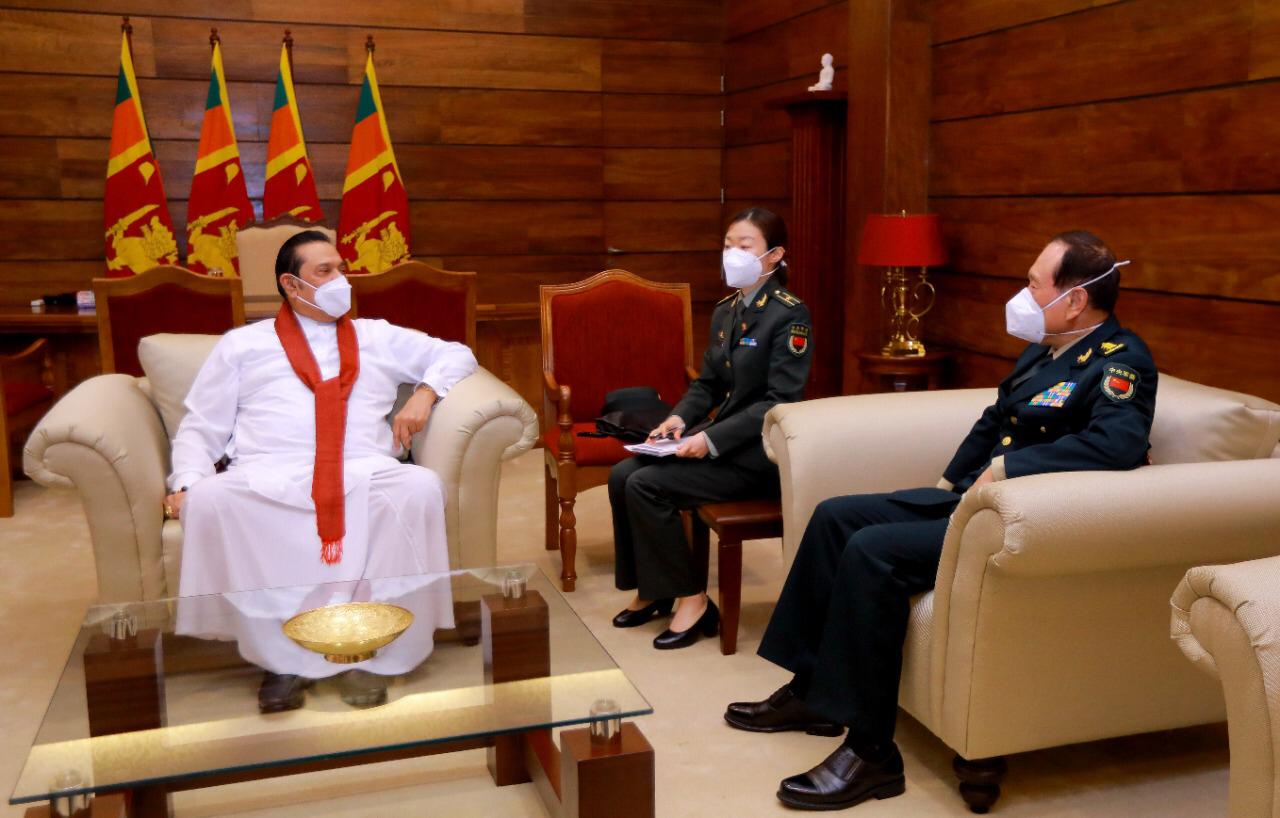 China Defence Minister meets Prime Minister Mahinda Rajapaksa