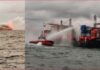 Navy assists dousing of fire onboard container ship in anchorage off Colombo harbour