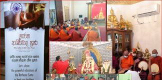 Sri Lankans held prayer ceremonies Chanting Ratana Suttaand Pujas in solidarity with Indian people and its fight against the coronavirus outbreak