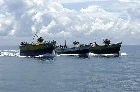 Sri Lanka Navy prevents 11 Indian fishing vessels from entering Sri Lankan waters