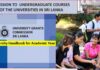University admittion Handbook with admission application form for campus entrance to release UGC soon