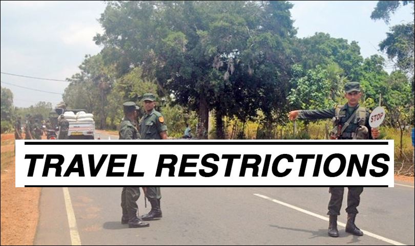 Sri Lanka to relax travel restrictions but not to relax the inter-provincial travel restrictions