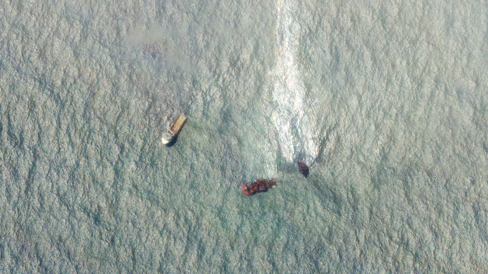 Possible Oil Leak due to X Press Pearl cargo ship disaster – Large oil spill visible in satellite images, reports SkyNews