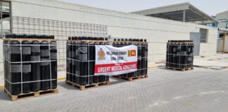 Sri Lankan Embassy in Doha Qatar facilitates the donation of 100 Oxygen Cylinders to Sri Lanka