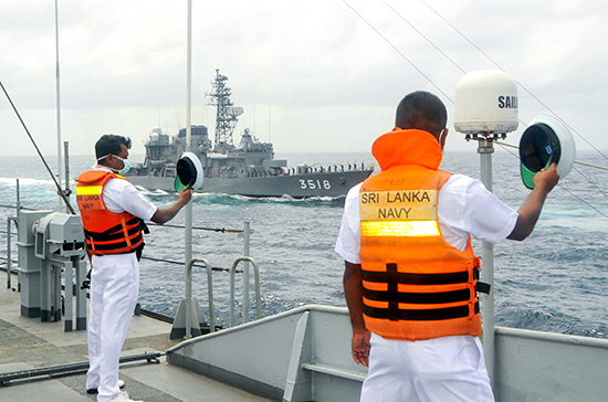 Sri Lanka Navy SLN and Japan JMSDF conduct passage exercise off Colombo