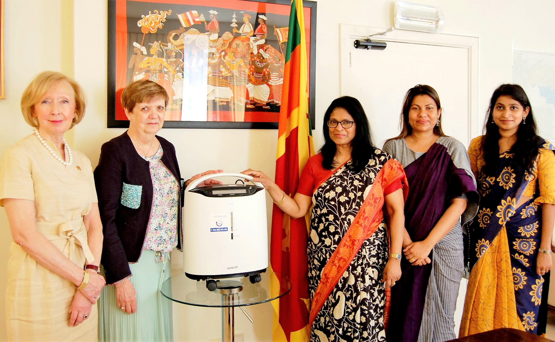 Belgium organization HSF-ZZG donated Oxygen Concentrators to Sri Lanka
