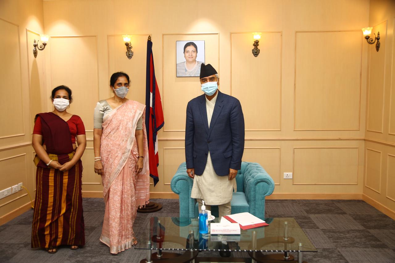 PM Mahinda Rajapaksa congratulates newly appointed Nepali Prime Minister Sher Bahadur Deuba