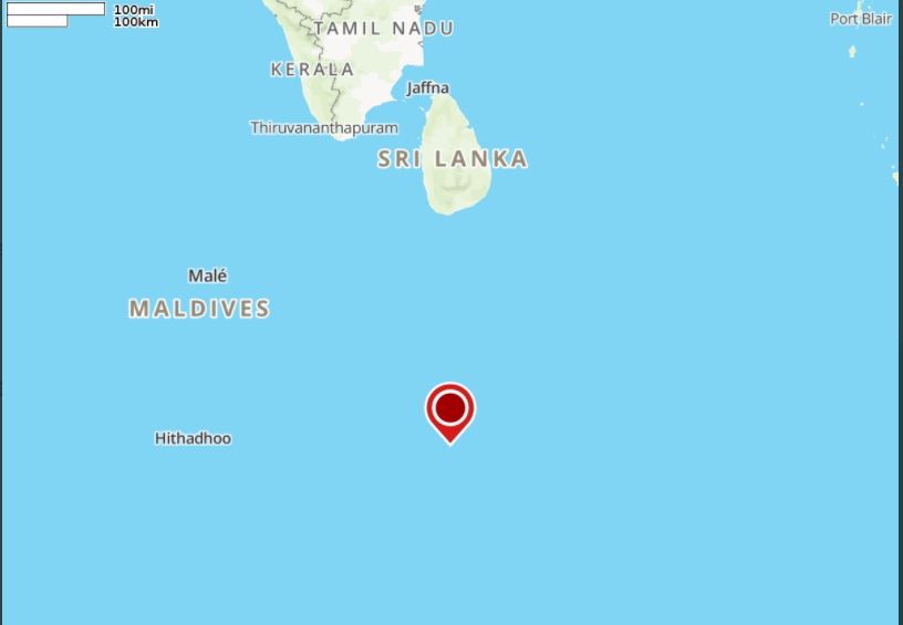 There is NO tsunami threat to Sri Lanka and Maldives due to magnitude 5.2 earthquake at South Indian Ocean