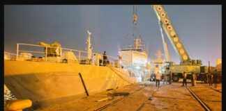 Indian Naval Vessel Shakti has set sail with 100 tons of Liquid Medical Oxygen to Sri Lanka