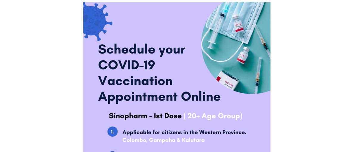 Vaccination Online Appointment System and SMS system for 20+ Age Group in Western Province