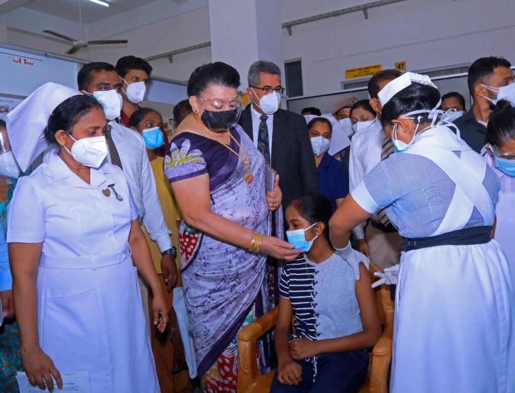 Vaccination against Covid19 for the Children Over 12 years with Special Needs begins under the patronage of Mrs Shiranthi Rajapaksa