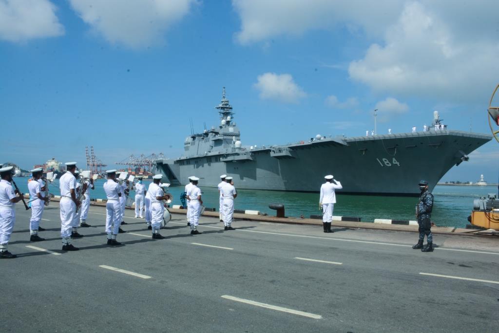 Trio of JMSDF destroyers arrive at port of Colombo