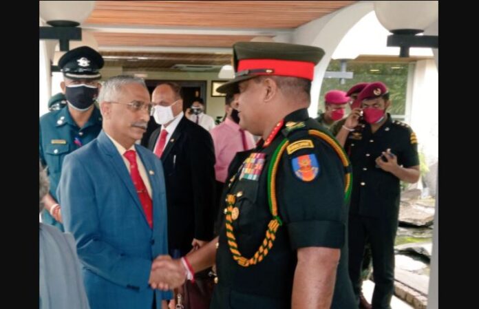 Chief of Army Staff of India General Manoj Mukund Naravane arrives to Sri Lanka