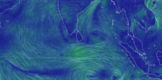 Low Pressure in Bay of Bengal Close to Sri Lanka