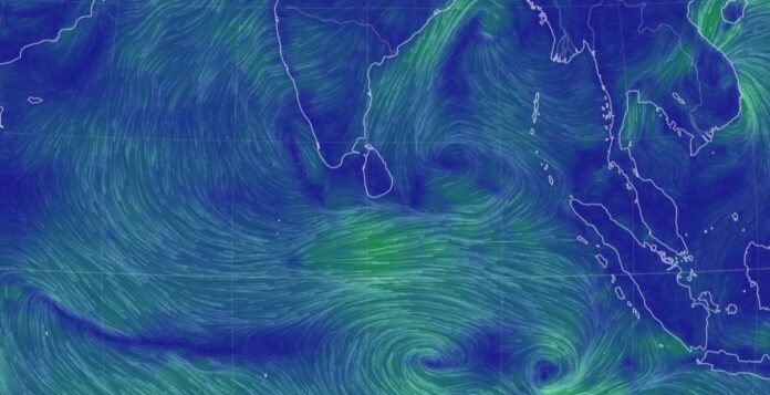Low Pressure in Bay of Bengal Close to Sri Lanka