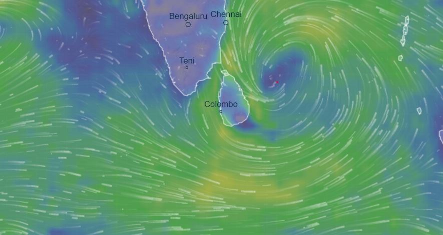 Extreme Weather Alert for Sri Lanka due to Low in BoB -Expect over 150 mm rains