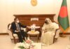 Foreign Minister G. L. Peiris calls on Prime Minister of Bangladesh