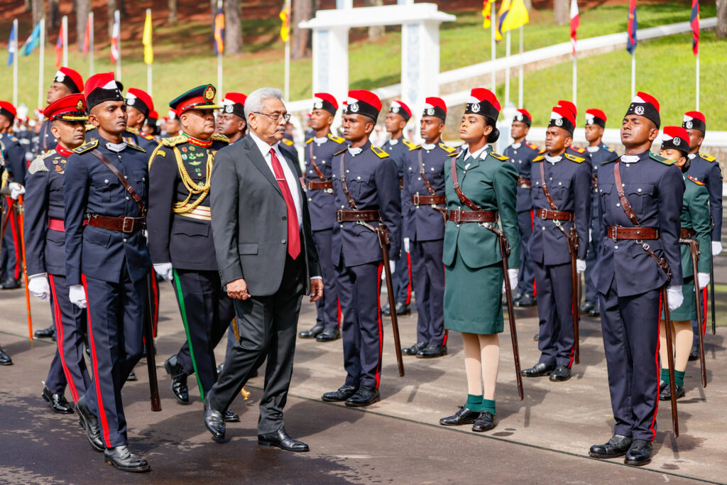  President participates at the 96th Commissioning Parade of the Sri Lanka Military Academy, Diyatalawa held December 19. 