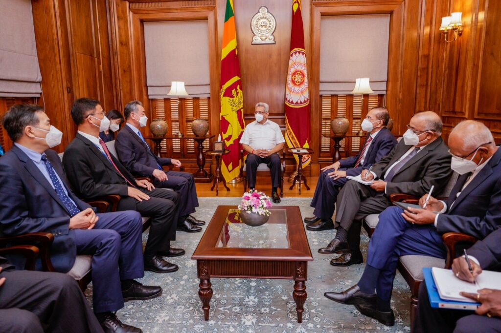 Chinese Foreign Minister calls on President Gotabaya Rajapaksa