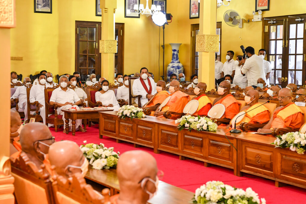 President bestowed with honorary title of “Sri Lankadheeshwara Padma Vibhushana” by Mahaviharawanshika Kotte Sri Kalyani Samagri Dharma Maha Sangha Sabha