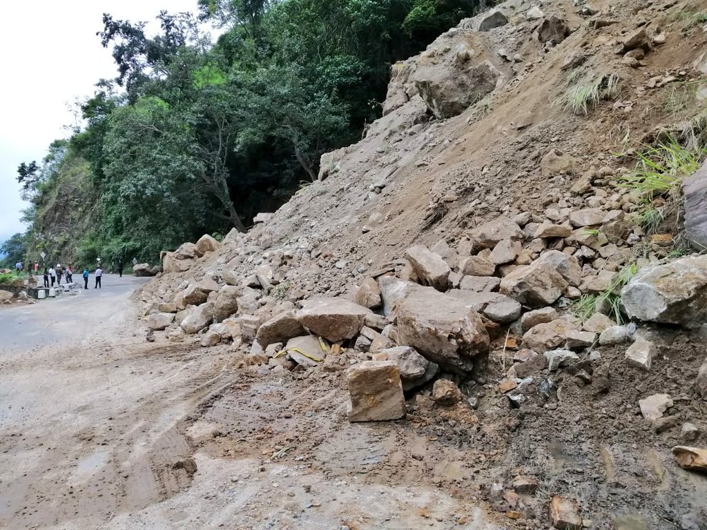 Landslide in Madawala area in Wattegama