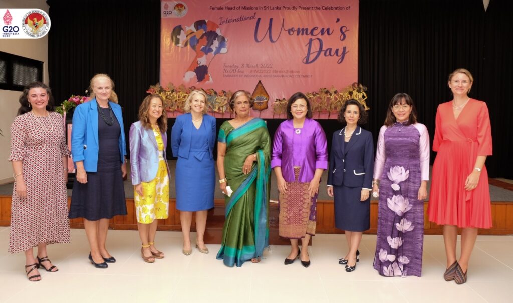 Nine female Chiefs of Mission to Sri Lanka, together with Sri Lankan officials, discuss collaboration to support of women’s empowerment in Sri Lanka