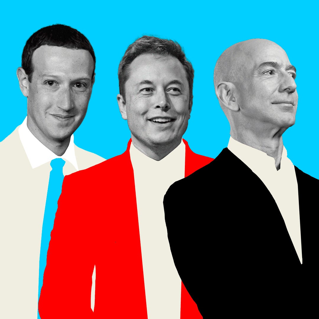 All of America’s top 10 richest billionaires are men