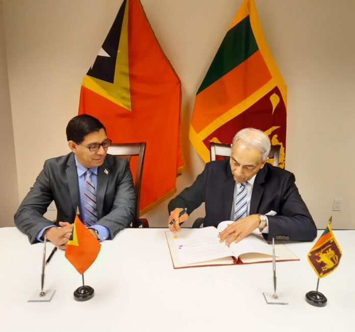 Establishment of Diplomatic Relations between Sri Lanka and the Timor-Leste