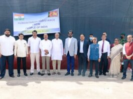 India donation arrives at the Colombo Port.