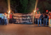 Night protest university students sri lanka