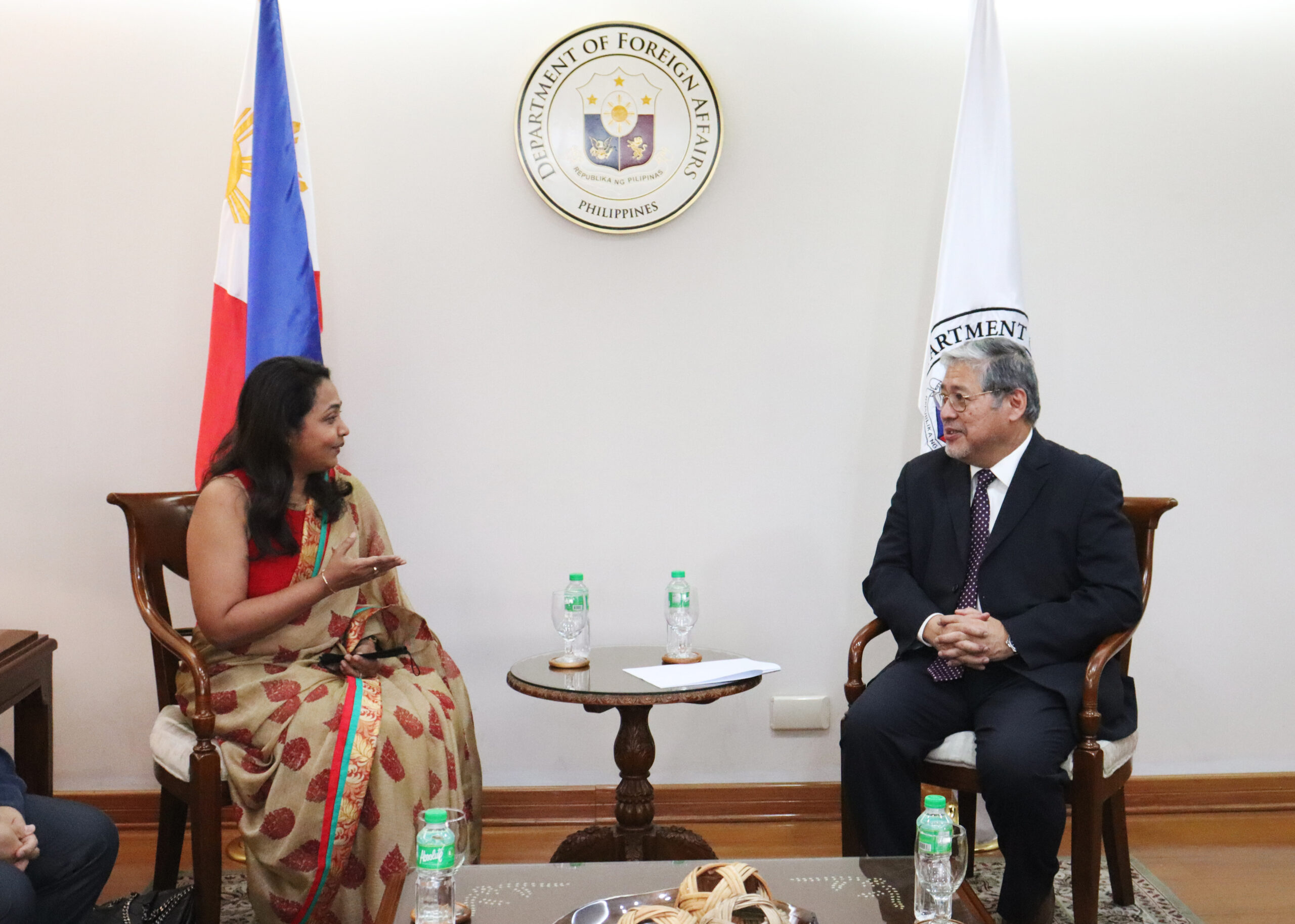 Courtesy call by Ambassador Shobini Gunasekera on the Secretary (Minister) of Foreign Affairs of the Philippines