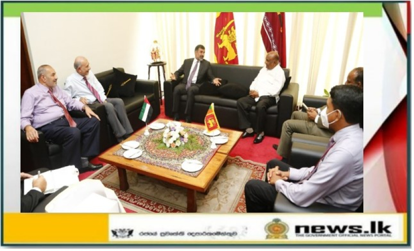The Ambassador of the United Arab Emirates (UAE) to Sri Lanka meets Hon. Mahinda Yapa Abeywardana, the Speaker￼