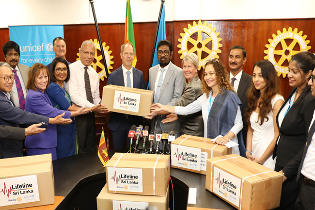 UNICEF & Rotary donate over Rs. 47M worth of medicines