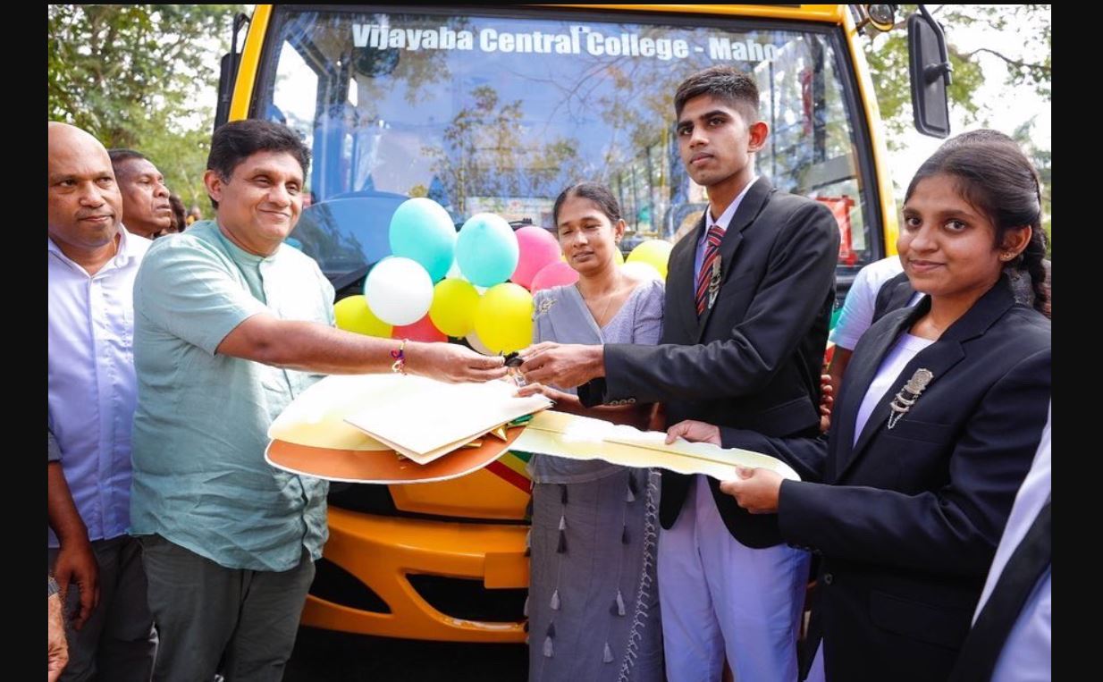 Sajith Premadasa donates 51st school bus
