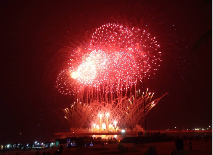 Grand Fireworks at Port City Colombo - Image Dinesh De Alwis