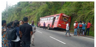 Sri Lankan SLTB CTB BUS Driver Saves Bus from Going Over Cliff