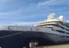 French luxury cruise ship arrives