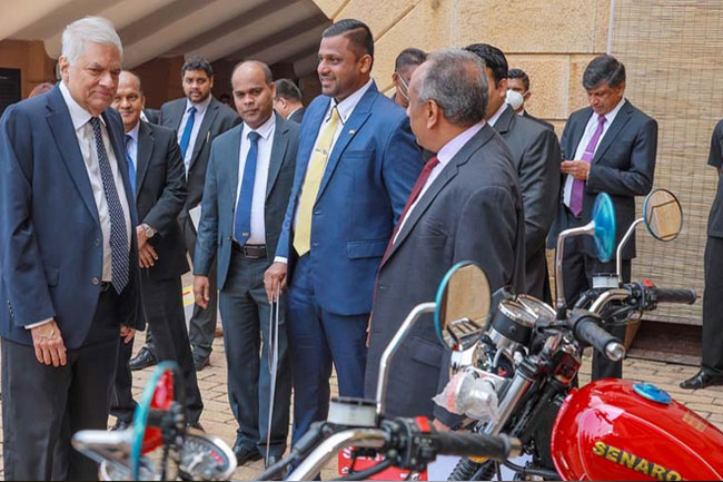 Locally-assembled brand-new motorcycles handed over to president
