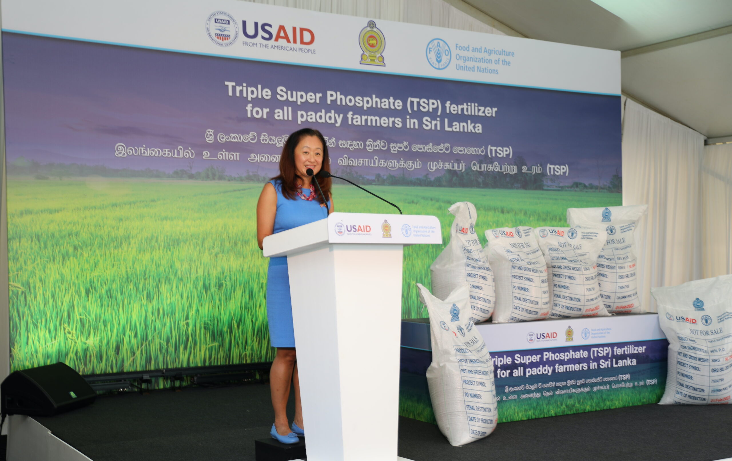United States Government-Funded 36, 000 MT of TSP Fertilizer Arrives in Sri Lanka: <strong>Paddy Farmers to Receive TSP in Time for Yala Cultivation</strong>