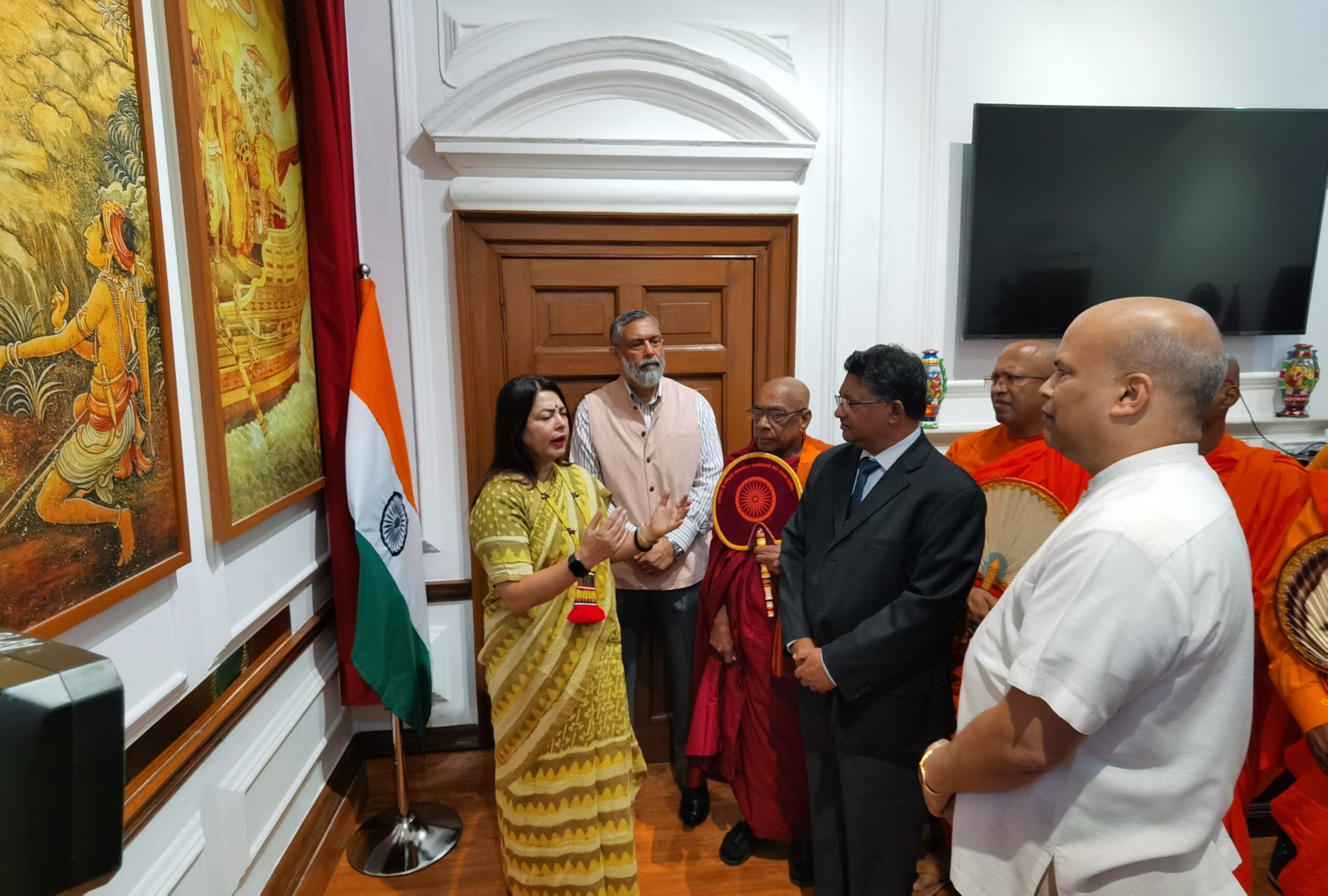 Marking the 75th anniversary of the establishment of Indo-Lanka diplomatic relations,  two photographs of Sri Lankan origin were unveiled in Delhi