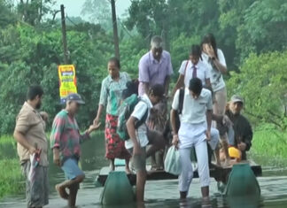 Several roads in Kalutara district inundated after heavy rains