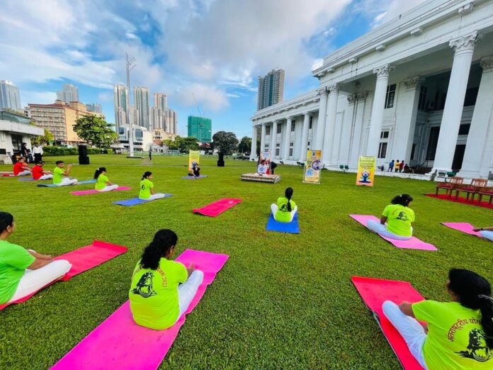 International Day of Yoga is being celebrated throughout Sri Lanka with participation of yoga enthusiasts