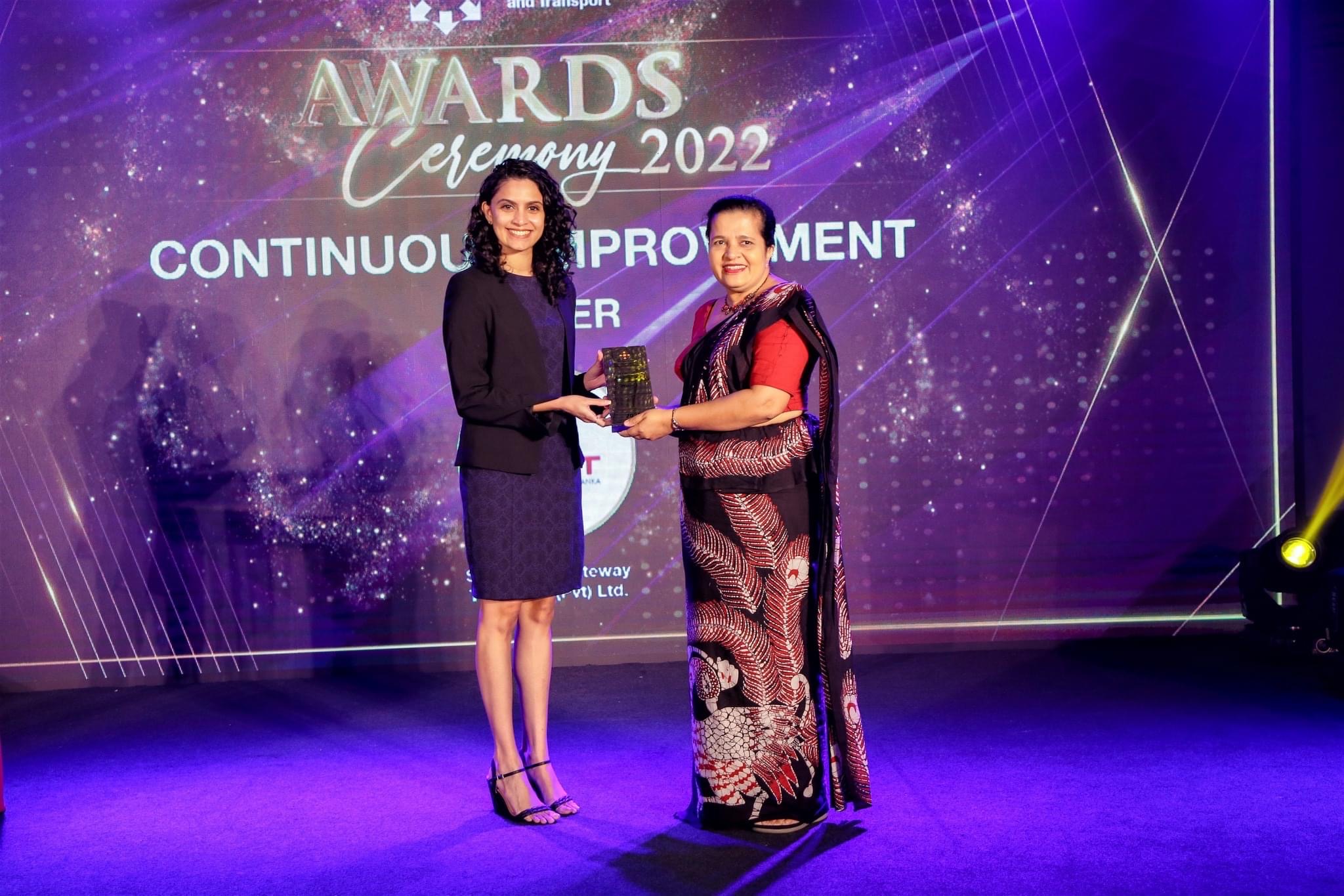 South Asia Gateway Terminals wins two awards at 2022 CILT Awards under Continuous Improvement and Sustainability categories