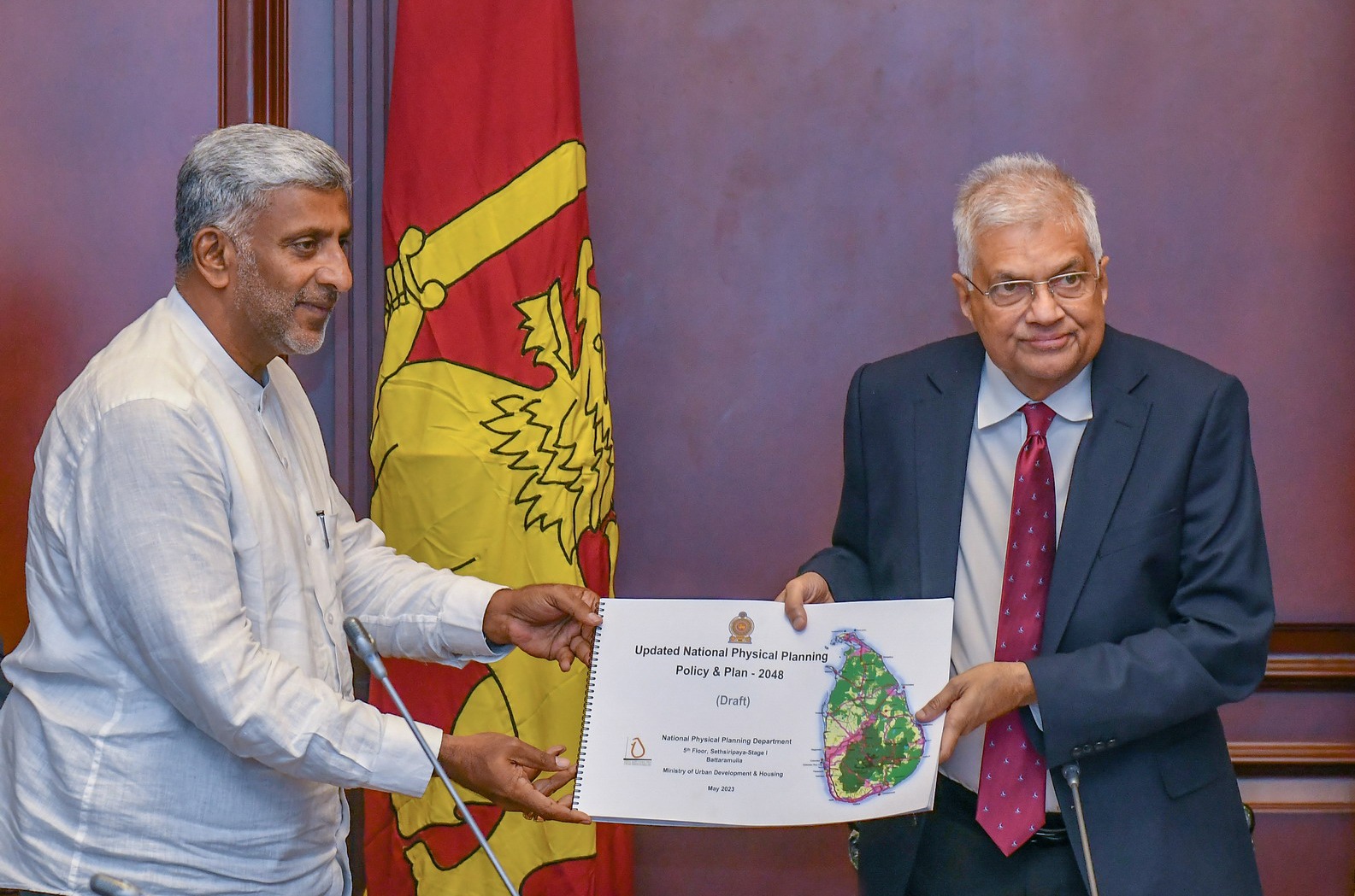 President Receives ‘National Physical Planning Policy Draft – 2048’ as Sri Lanka’s Urban Development Gains Momentum