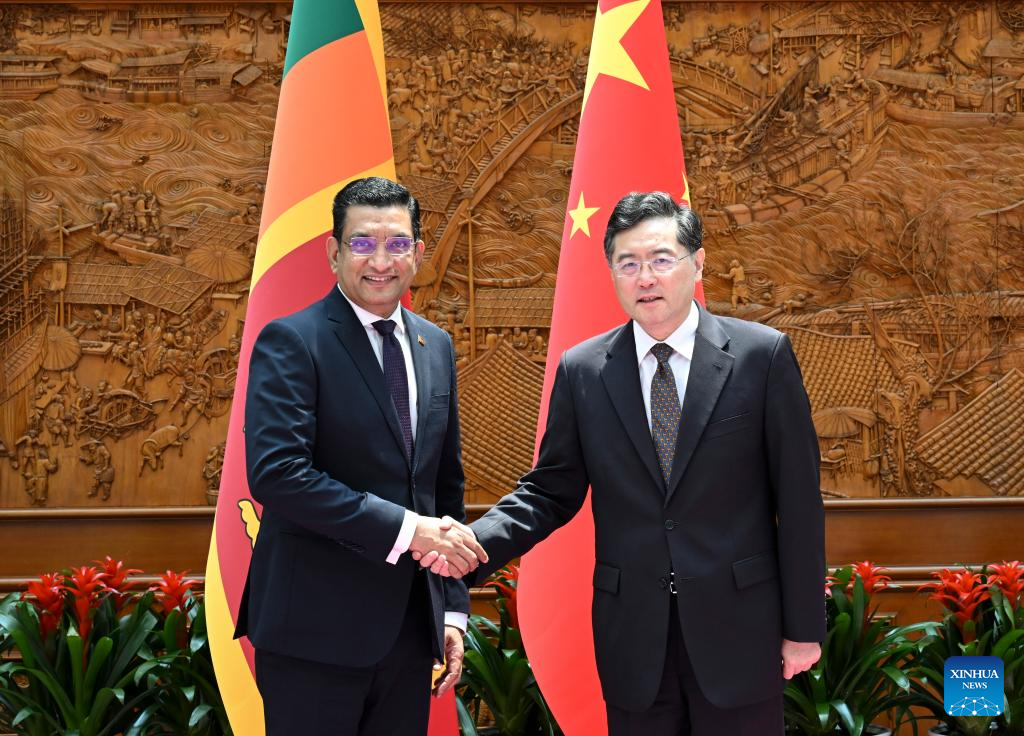 Chinese foreign minister meets Sri Lankan counterpart
