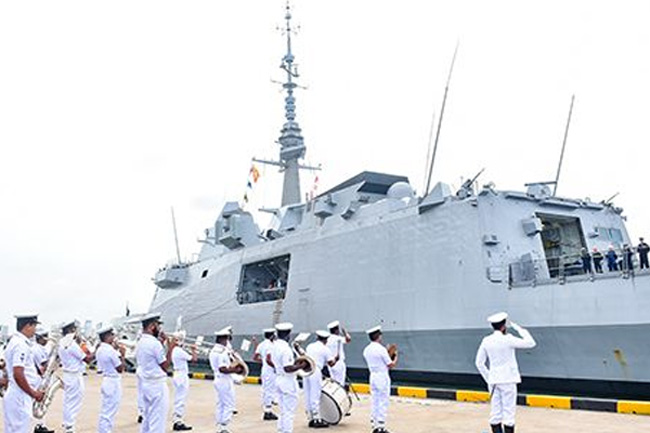French naval ship ‘Lorraine’ arrives in Colombo Port