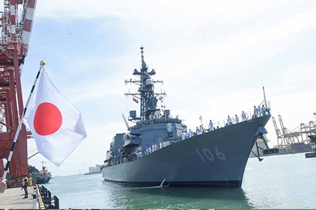 Japan’s destroyer Samidare arrives at Colombo Port