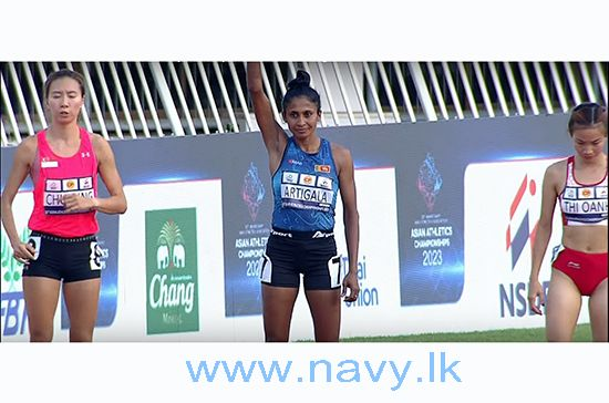 Navy athlete Gayanthika Abeyrathne wins bronze medal in 1500m at 25th Asian Athletics Championships in Thailand